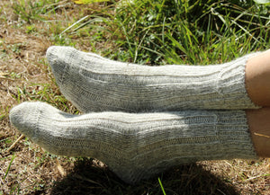 Chaussettes en Alpaga - gris clair